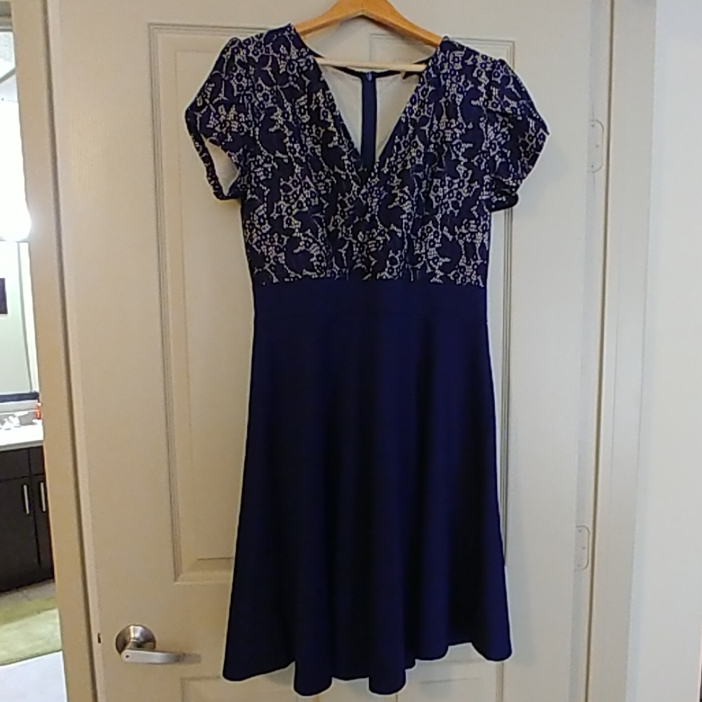 Navy high waist party dress